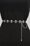 Silver Kuru kafalı Gotik Bel Zinciri