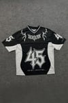 Siyah Anime Berserk Guts 45 Number V Yaka Unisex Forma