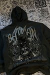 Siyah Batman Sırt Baskılı Cartoon Unisex Hırka