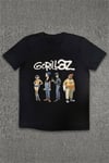 Siyah Gorillaz Characters Unisex T-Shirt