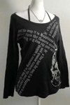 Siyah Gotik Skull Askılı Y2K Uzun Kollu Crop