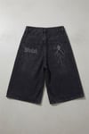 Siyah Gotik Spider Wodak Y2K Unisex Baggy Şort