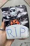 Siyah Jack Skellington Noel Gecesi Kabusu RIP Kısa Cüzdan