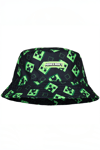 Siyah Minecraft Creeper Bucket Şapka