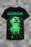Siyah Minecraft Creeper Unisex T-Shirt