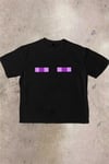 Siyah Minecraft Endreman Eyes Unisex T-Shirt