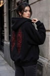 Siyah Red Wings Sırt Baskılı Y2K Unisex Hırka