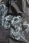 Siyah Silver Dragon Grafitti Harajuku Y2K Unisex T-Shirt