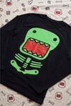 Siyah Skeleton Fosforlu Domo Kun Halloween Unisex Sweatshirt