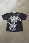 Siyah Skeleton Guitar Gotik Y2K Unisex T-Shirt
