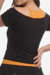 Siyah Skeleton Pumpkin Ekli Gotik Halloween Y2K Kısa Kollu Crop