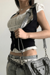 Siyah Steampunk Racerback Yelek