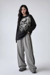 Siyah Tribal Skulls Gotik Y2K Unisex Sweatshirt