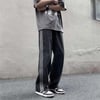 Siyah Vintage Three Lines Baggy Kot Pantolon
