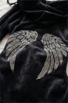 Siyah Wings Gotik Y2K Crop Hırka