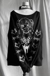 Siyah Yami Kawai Anime Grunge Y2K Sweatshirt