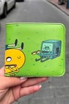 Yeşil Adventure Time Finn and Jack BMO OOO Diyarı Erkek Cüzdan