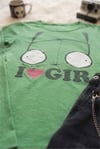 Yeşil I Love Invader Zim GIR Y2K Uzun Kollu Crop