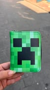 Yeşil Minecraft Creeper Elmas Kılıç Unisex Cüzdan
