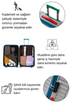 3'lü Valiz Seti %100 Polikarbon Valiz 4x2 Teker Gri 1088