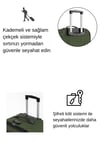 3'lü Valiz Seti 4 Teker Kumaş Valiz Haki 1081