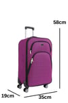 Kabin Boy 4 Teker Kumaş Valiz Pembe 1081