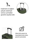 Orta Boy 4 Teker Kumaş Valiz Haki 1081