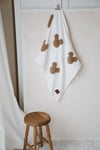 Teddy-Dört Kat Müslin Ekru Souris Battaniye