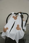 Teddy Souris Fermuarlı 2 Kat Müslin Puset Örtüsü 