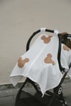 Teddy Souris Fermuarlı 2 Kat Müslin Puset Örtüsü 