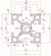 30 X 30 Eloksalli Si̇gma Alümi̇nyum Profi̇l
