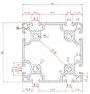 90 X 90 Eloksalli Si̇gma Alümi̇nyum Profi̇l