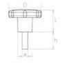 MLC300625 Bakalit Yaprak Civatalı Çap:30 M6x25