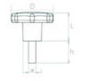MLC630825 Bakalit Yaprak Civatalı Çap:63 M8x25