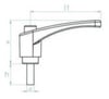 MLC781050 Turuncu Plastik Sustalı Kol Civatalı Boy:78, M10x50