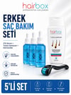 Hairbox Erkek Saç Serumu ( 3 Adet Serum + 1 Adet Dermaroller + 1 Adet Şampuan)