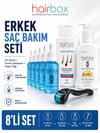 Hairbox Erkek Saç Serumu (5 Adet Serum, 1 Adet Şampuan, 1 Adet Roller, 1 Adet Saç Yağı)