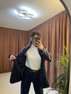 LACİVERT SÜET BLAZER CEKET
