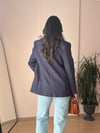 LACİVERT SÜET BLAZER CEKET