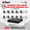 Dahua 10 Kameralı 30 Metre Renkli Gece Görüşlü Full HD Güvenlik Kamera Seti