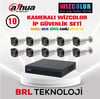 Dahua 10 Kameralı 4 MP WizColor Dahili Mikrofonlu İp Güvenlik Kamera Seti