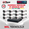 Dahua 12 Kameralı 4 MP WizColor Dahili Mikrofonlu İp Güvenlik Kamera Seti