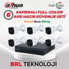 Dahua 6 Kameralı Renkli Gece Görüşlü Full HD Güvenlik Kamera Seti