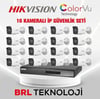 Hikvision 16 Kameralı 4 Mp ColorVu İp Güvenlik Kamera Seti DS-2CD1047G2H-LIUF (Dahili Mikrofonlu)