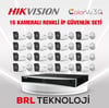 Hikvision 4 MP 16 Kameralı ColorVu 3.0 AI  İp Güvenlik Kamera Seti DS-2CD1047G3-LIUF (Dahili Mikrofonlu)
