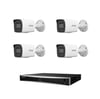 Hikvision 4 MP 4 Kameralı AcuSense ColorVu 3.0 AI  İp Güvenlik Kamera Seti DS-2CD1047G3-LIUF (Dahili Mikrofonlu)