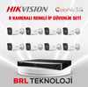 Hikvision 4 MP 8 Kameralı ColorVu 3.0 AI  İp Güvenlik Kamera Seti DS-2CD1047G3-LIUF (Dahili Mikrofonlu)