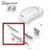Citroen Berlingo 08- Peugeot Partner Tepee Rifter 08- Arka Silecek (Silgi) Süpürgesi + Kolu (350 mm) Yns - 6429fl