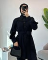Kemerli Tunik Pantolon Siyah Takım