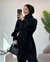 Kemerli Tunik Pantolon Siyah Takım